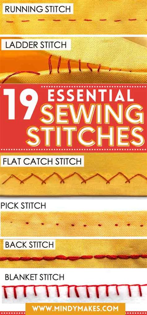 19 Essential Hand Sewing Stitches You Need to Know (A Beginner’s Guide ...