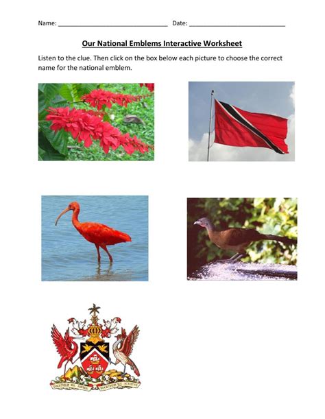 National Emblems of Trinidad and Tobago - Interactive worksheet ...