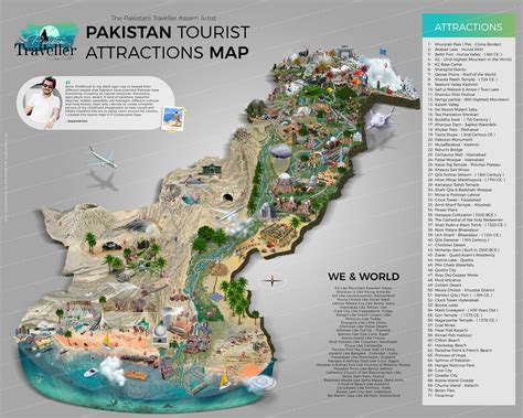 Pakistan Tourist Attractions Map (Credit: Assam Artist) : r/pakistan