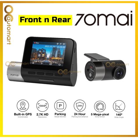 [Installation Provided] 70mai Pro Plus A500S or A510 Car Recorder Front n Rear Dashcam 70Mai ...