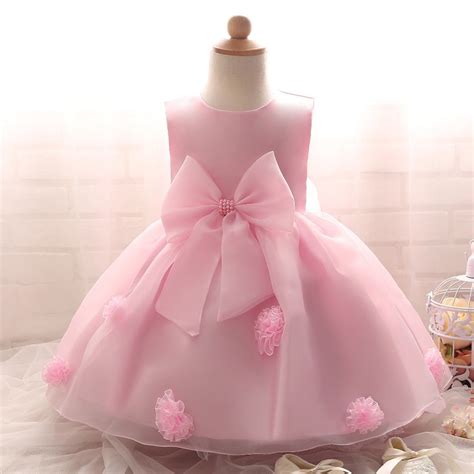 2021 1 Year Old Baby Girl Dress Vintage Princess Big Bow Ball Gown ...