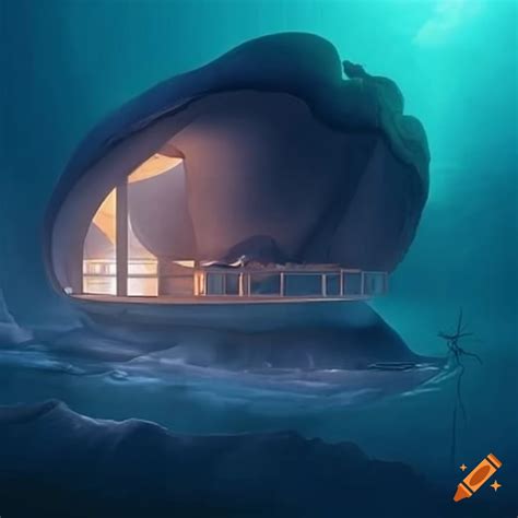 Illusory giant clam cabin architecture