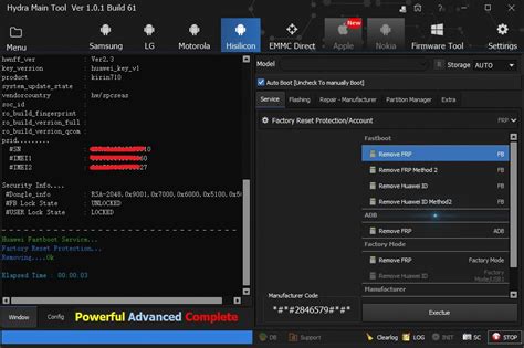 Hydra - Hisilicon Huawei Kirin 710 Factory Reset Protection removed Hydra Main Tool | Martview-Forum
