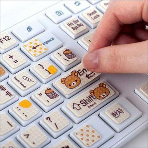 rilakkuma key cover | Cute bear key stickers, keyboard | japan, kawaii | | Keyboard stickers ...