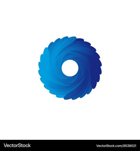 Abstract blue spiral logo Royalty Free Vector Image