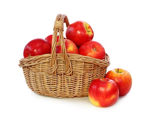 wallpaper apples, basket, fruit HD : Widescreen : High Definition : Fullscreen