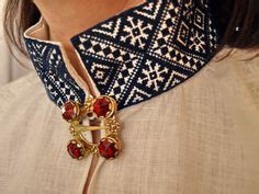 Embroidered collar of Latvian folk costume Folk Embroidery, Embroidery Patterns, Embroidered ...