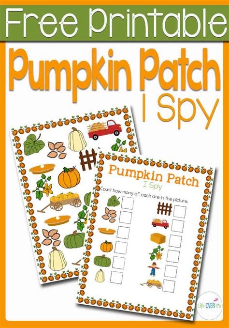 Free Pumpkin Patch I Spy & Scavenger Hunt | Pumpkin patch activities, Free pumpkin patch ...