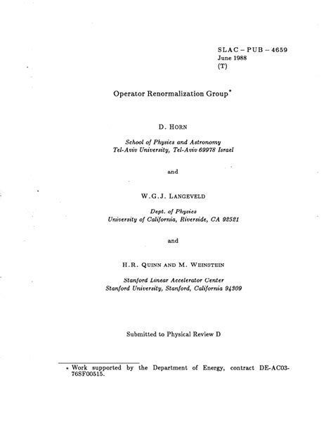 (PDF) Operator renormalization group