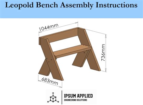 Leopold Bench Plans & Assembly Instructions Comes With Cut | Etsy Czech ...