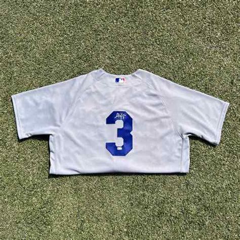 Autographed and Game-Used Brooklyn Dodgers Jersey: Chris Taylor #3 (LAD@KC 8/13/22) - Jersey ...