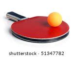 Free Image of Table tennis bats and a ball | Freebie.Photography