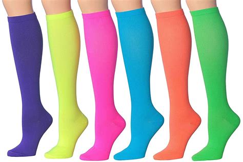 Ronnox Women's 3 Or 6-Pairs Colorful Patterned Knee High Graduated Compression Socks - Walmart ...