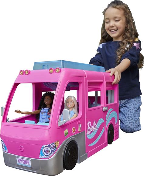 Barbie Dream Camper Pop-up Indoor Play Tent With Carrying Case, Strong Polyester Material ...