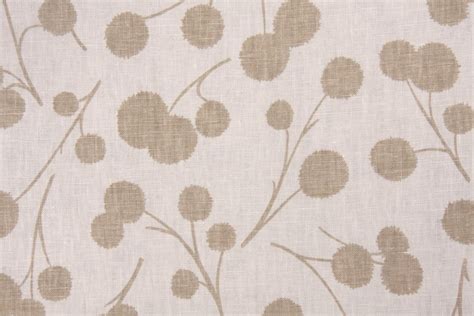 0.5 Yards Burnet Printed Linen Drapery Fabric in Taupe | Linen drapery, Printed linen, Drapery ...