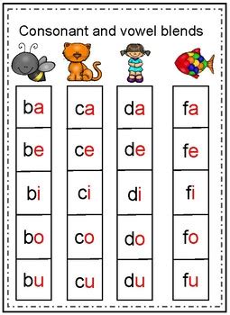 Vowel And Consonant Blends Chart Pdf - IMAGESEE