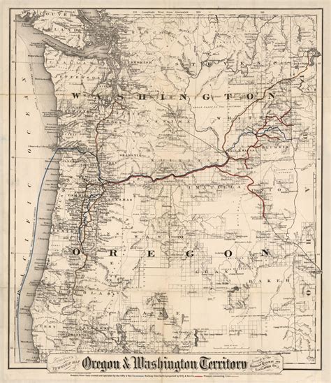 Historic Map - Washington Territory - 1865 | World Maps Online