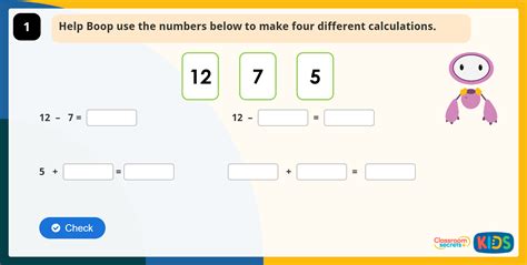 Year 2 Inverse Addition and Subtraction Game 1 | Classroom Secrets Kids