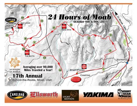 printable map of moab epic bike race | Map, Printable maps, Moab