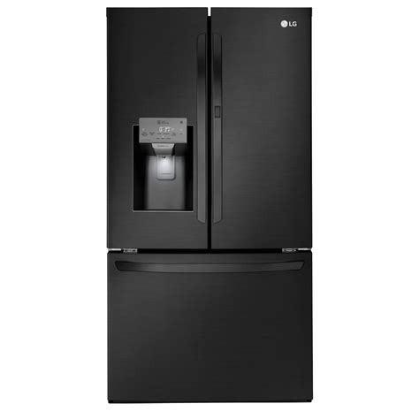 LG Electronics 27.7 cu. ft. French Door Refrigerator with Door-in-Door in Matte Black Stainless ...