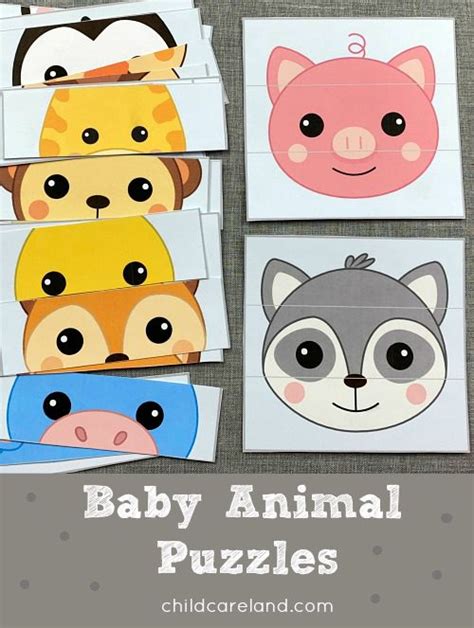 Baby Animal Puzzles in 2020 | Animal puzzles, Teaching babies, Baby animals