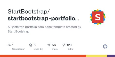 GitHub - StartBootstrap/startbootstrap-portfolio-item: A Bootstrap ...