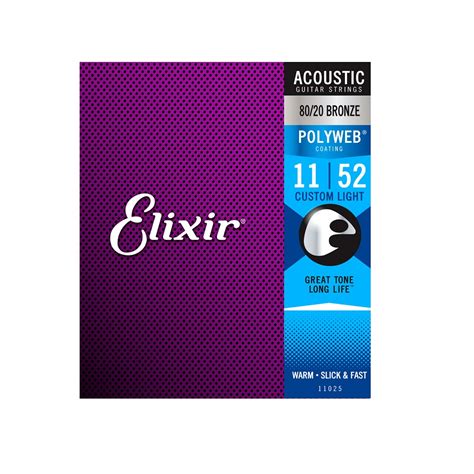 Buy Elixir Acoustic Guitar Strings - 6-String Custom Light