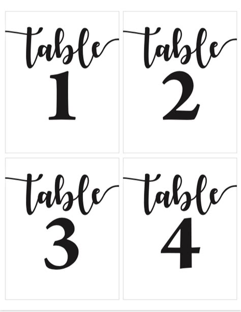 Free Printable Table Numbers - Totally Dazzled