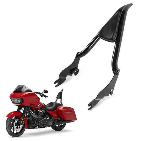 Motorcycle Detachable Sissy Bar Backrest Passenger 22" Inch Purpose Seat Back Pad Cushion ...