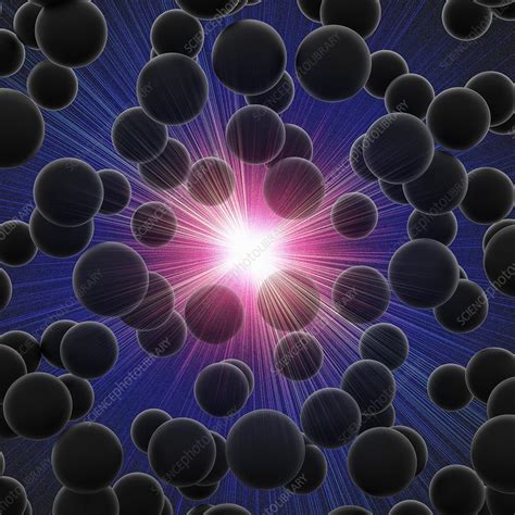 Big Bang with dark matter particles, illustration - Stock Image - C041/0370 - Science Photo Library