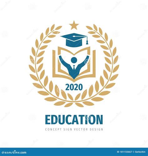 Education Badge Logo Design. University High School Emblem Stock Vector ...