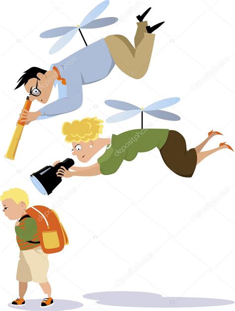 Helicopter parenting cartoon Stock Vector by ©Aleutie 89885170