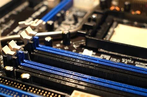 DDR memory slots on motherboard — Stock Photo © kvinoz #9203347