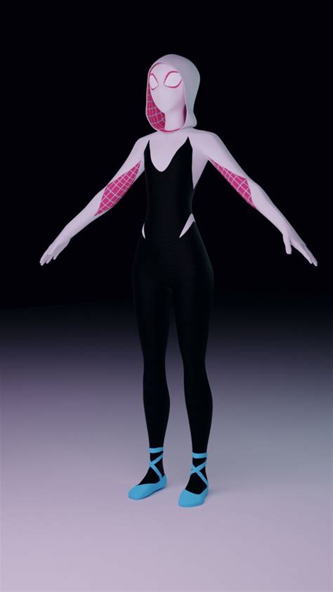 Spider gwen into the spider verse 3D model | CGTrader