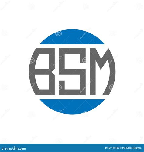 BSM Letter Logo Design on White Background. BSM Creative Initials Circle Logo Concept Stock ...