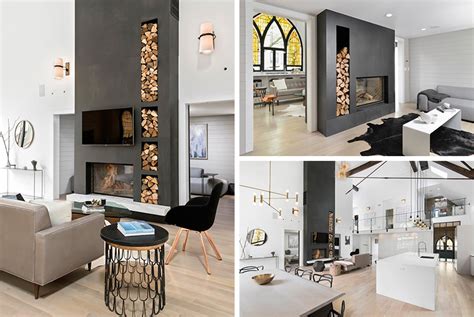 13 examples of how to include a double-sided fireplace into your home