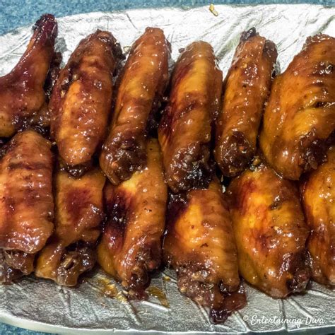 Baked Sticky Chinese Chicken Wings With Brown Sugar & Soy Sauce