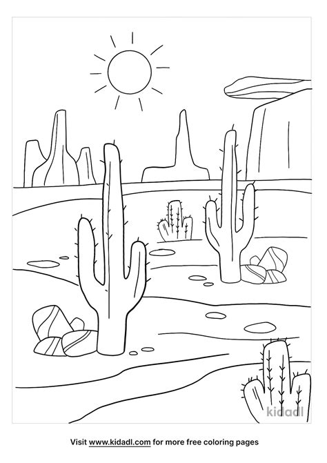 Free Coloring Pages Of The Desert