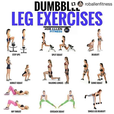 #Repost @roballenfitness (@get_repost) ・・・ 🔥Dumbbell Leg Exercises 🔥 . I’ve been getting a lot ...