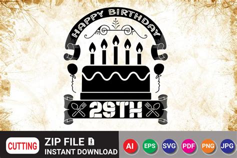 Happy Birthday 29th Graphic by Ar_DesignStore · Creative Fabrica