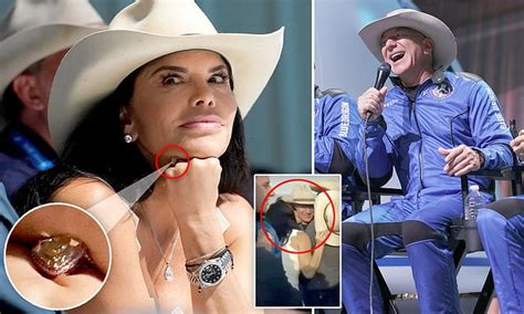 Jeff Bezos' girlfriend Lauren Sanchez wears ring on engagement finger again at Blue Origin ...