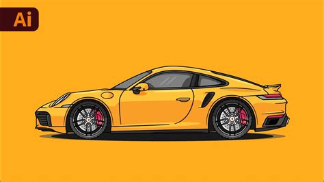 How to Create a Flat Vector Car in Adobe Illustrator in 2024! - YouTube