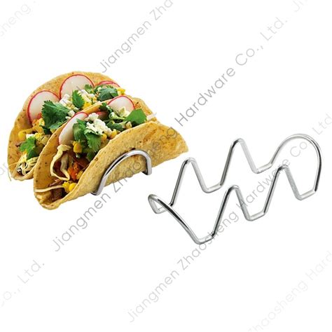 Custom Metal Tacos Shell Holder Taco Serving Tray Stainless Steel Taco ...