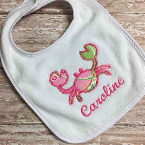 Personalized Crab Baby Bib Maryland Crab Bib Crab Print bib | Etsy