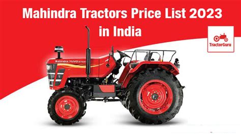 Mahindra Tractors Price List in India 2023 - Specifications & Review ...