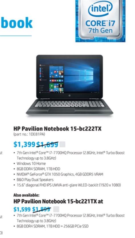 HP gaming laptop pavilion i7-7700HQ | GTX 1050, Computers & Tech ...