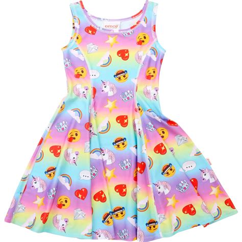 Emoji Girl's Dress - Multi | BIG W