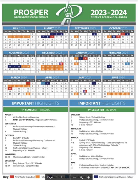 Here are Prosper ISD's school calendars for the 2022-2023 and the 2023 ...