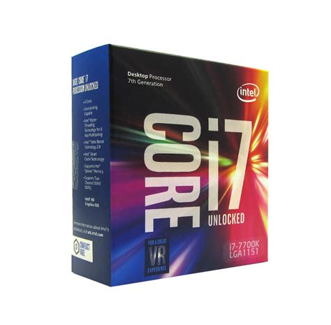 Procesador Intel Core i7-7700K, 4.2 GHz, 8 MB Caché L3, LGA1151, 91W, tecnología 14 nm.