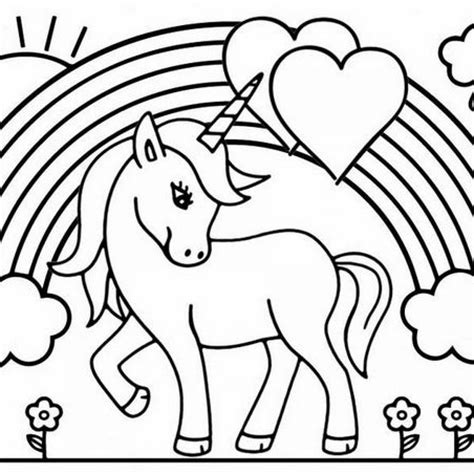 The Gorgeous 15 Minute Unicorn Coloring Page For Kids - Mitraland